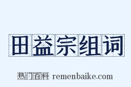 田益宗组词是什么意思的图片